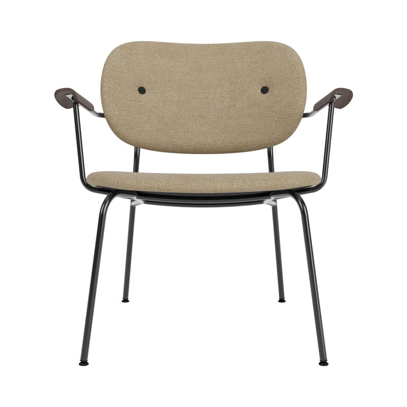 Co Armchair, Bouclé 02 Acrylic, Dark Stained Oak