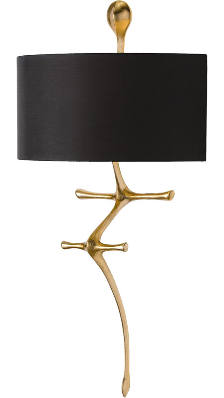 1 - Light Wallchiere, Black, Gold Leaf