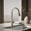 Artifacts Touchless and Voice-Activated Pull Down Kitchen Sink Faucet with Three-Function Sprayhead-49871529