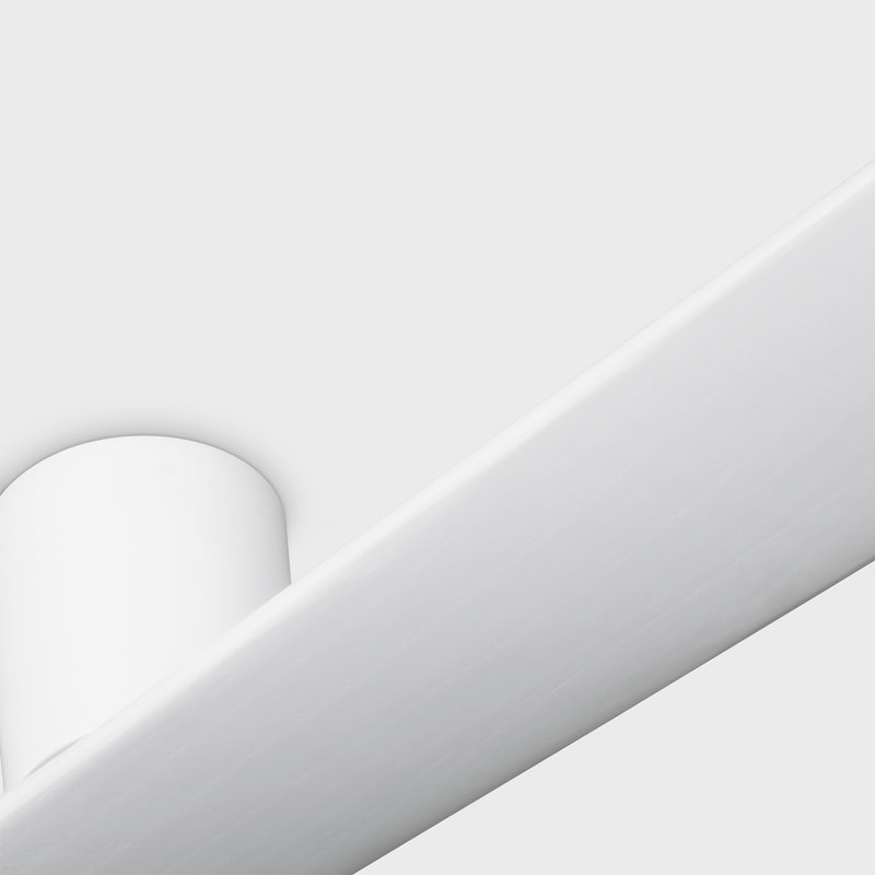  Plank Smart 52 Hugger Indoor Ceiling Fan with Matte White blades and Handheld Remote, Matte White, Matte White