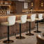 Tabourets de bar pivotants réglables, chaises de comptoir modernes en cuir synthétique avec dossier et repose-pieds pour îlot de cuisine-803263312-797131678