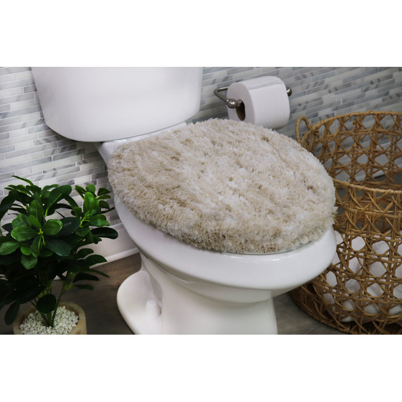 Cloud Comfort 100% Polyester Microfiber Bathroom Rug, Water Absorbent Soft Shaggy Bath Rug, Ivory, Single - 24" L x 40" W