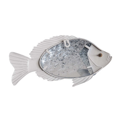 Glass Flounder Fish Wall Sculptural Decor
