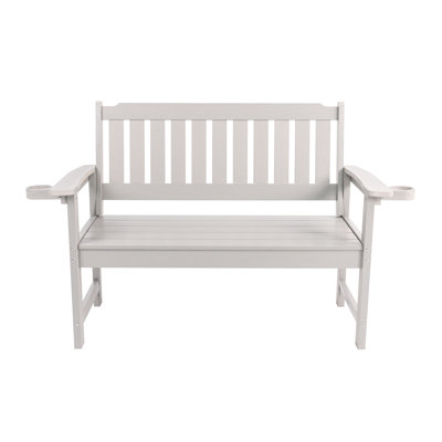 Minimalist Light Gray Bench Environmentally Friendly And Recyclable