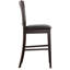 Tabourets de comptoir 2 - noir et attrayant pour les espaces de salle à manger, revêtu de 2 coussins transitionnels, pièce idéale, style