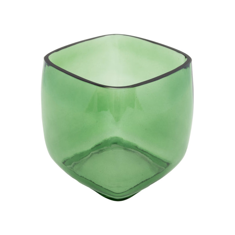 Vase en verre assis