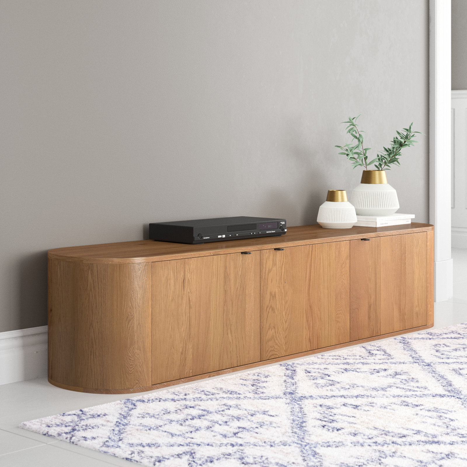 Element 80'' Media Console, No, Brown
