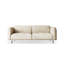 Canapé standard en cuir véritable blanc crème-118001876-118001877