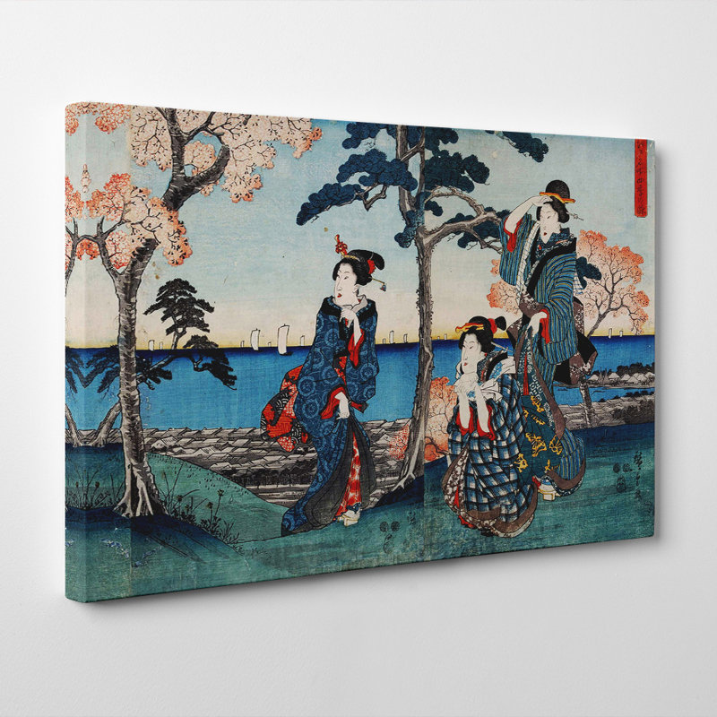 Japanese Oriental - Wrapped Canvas, 35cm H x 50cm W