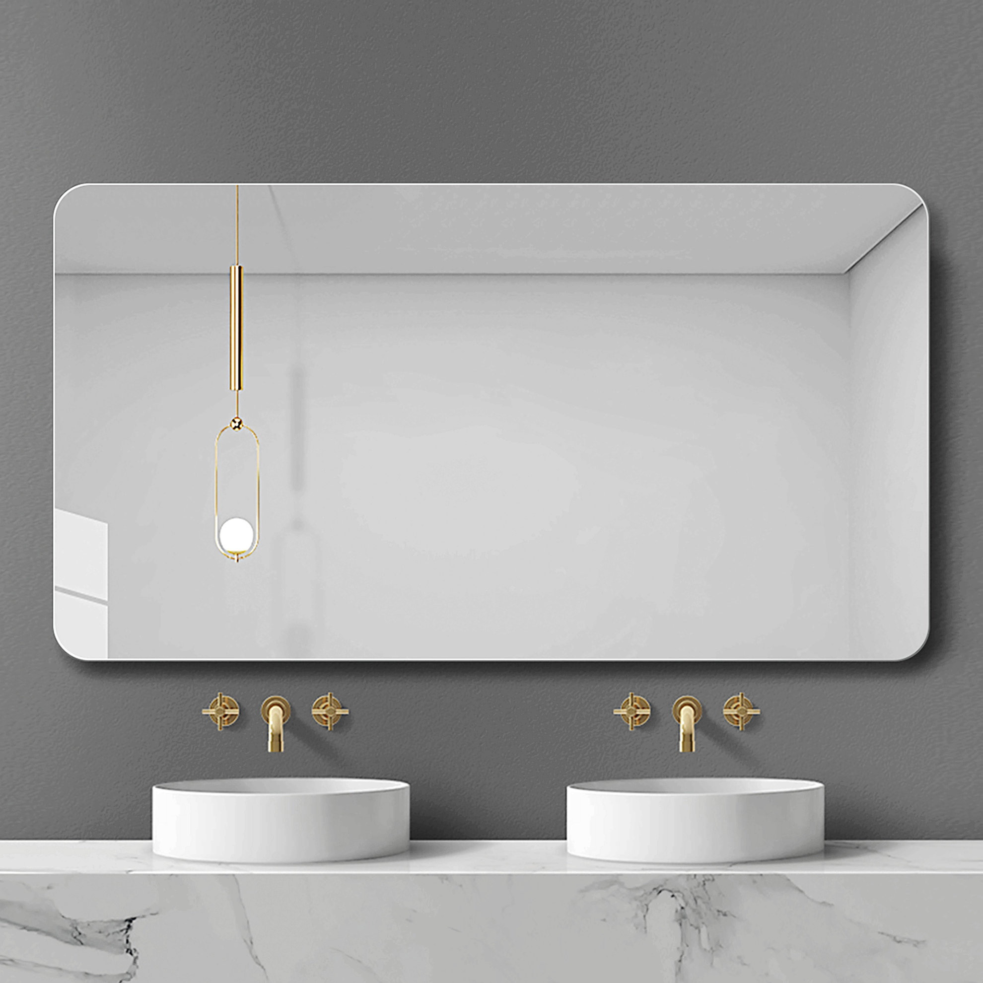 Latitude Run® Bathroom Vanity Mirror , Wall-Mounted Mirror For Bathroom ...