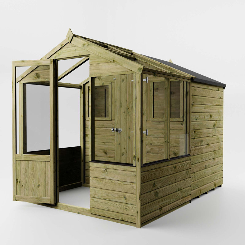 Mercia Traditional Apex Greenhouse/Shed Combi, No, 8 x 6ft