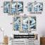 Ensemble de décorations murales bleues et grises Euphoria-107756577-107756575