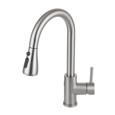 Pull-Out Sensor Kitchen Faucet with LED Light