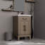 L 20 po x P 18 po, meuble-lavabo en chêne gris, comptoir en acrylique, robinet, 18 po Miroir avec coiffeuse et robinet