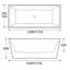 Aliza 1500mm x 705mm Soaking Acrylic Bathtub