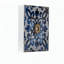 S/4 Abstract Blue, White, and Gold Wall Decor Accents, 9.5x9.5"