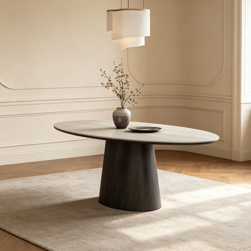 Table de salle à manger Mid-Century, H 29,5 po x l 55,1 po x P 31,5 po