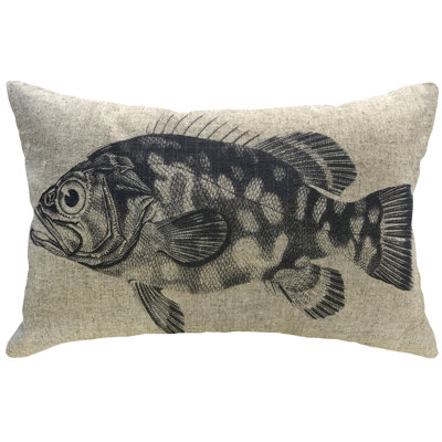 Gray Rectangular Pillow Cover & Insert