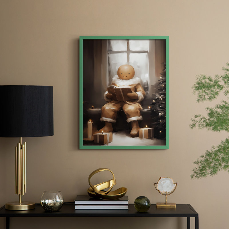 Christmas Holiday Art -Series 2-CCXCVI Framed Print - Solid Wood, Vert, H 30 po x l 24 po