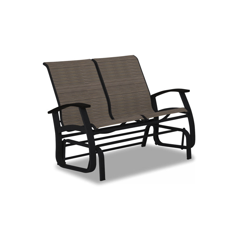 Belle Isle Outdoor Glider, Classic Graphite P30, Textured Snow, Titanium Sunbrella®