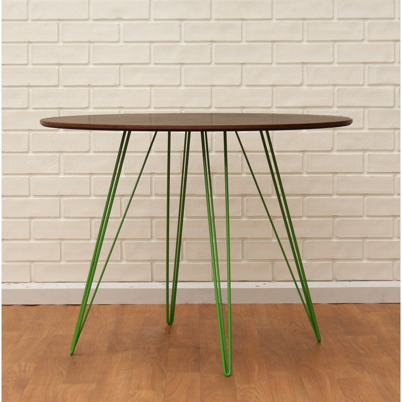 Table de salle à manger Williams, Vert, H 30 po x L 46 po x l 40 po, Noyer