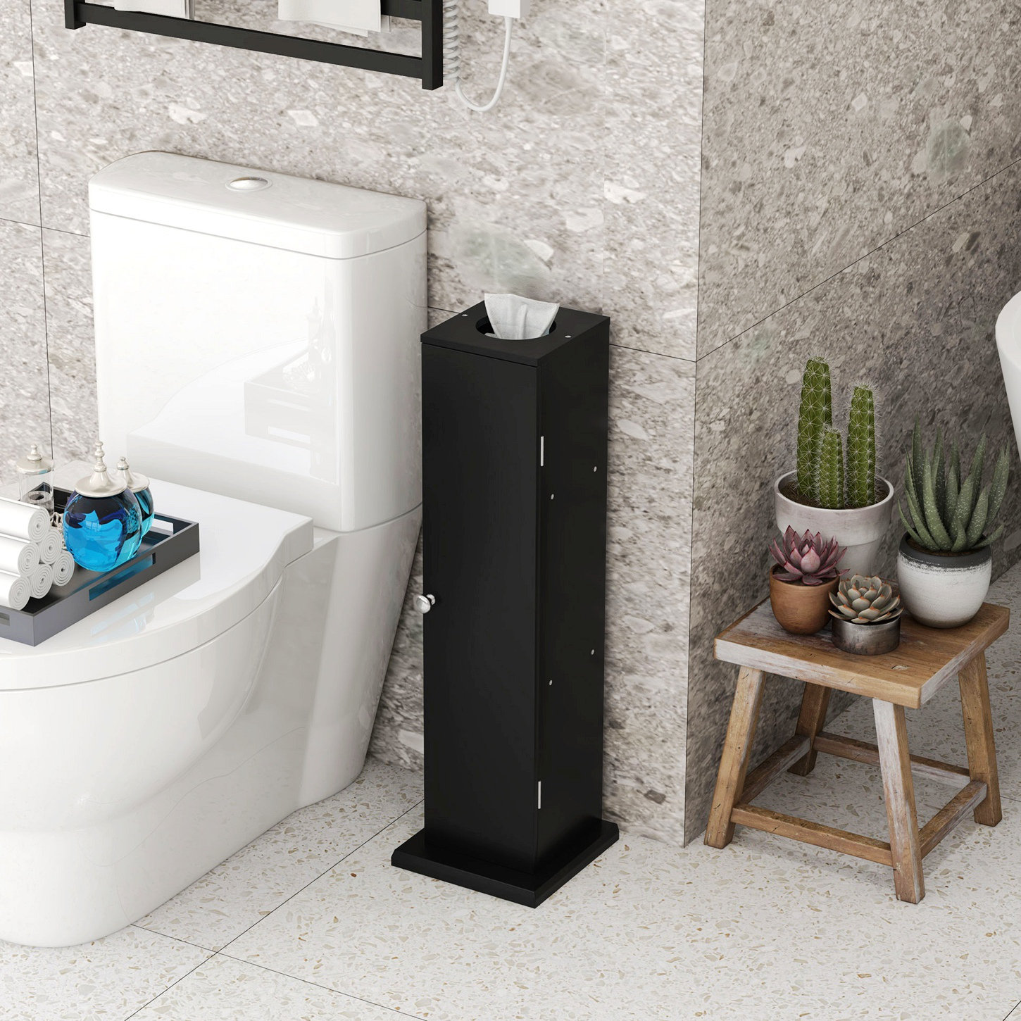 Ebern Designs Toilet Paper Small Bathroom Corner Floor