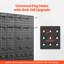 Organisateur mural en métal 2 pièces 24 po x 12 po pour rangement d'outils de garage