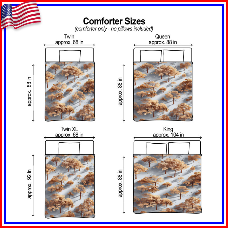 Autumn Forest Landscape Comforter, Twin Extra Long