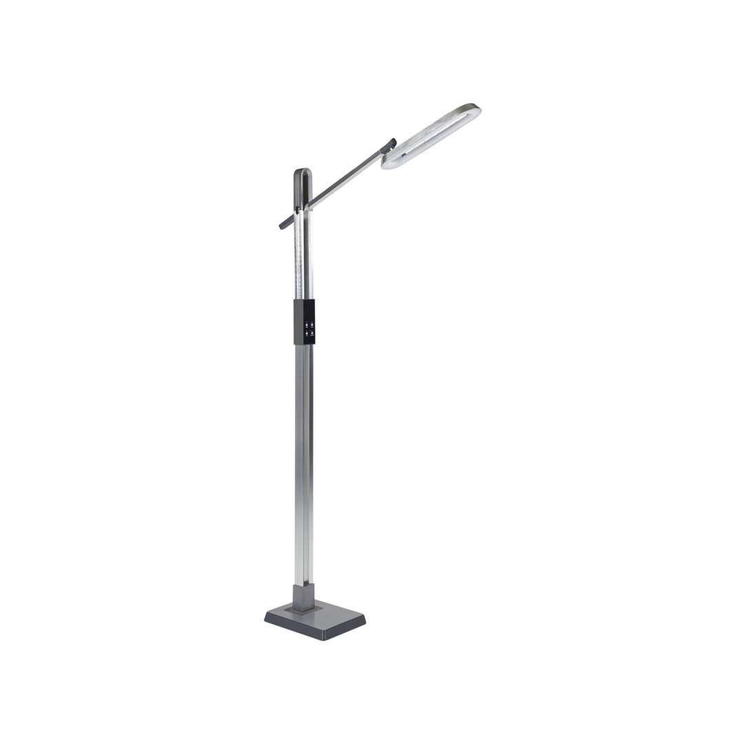 Kirwin 144cm Silver LED Task Floor Lamp