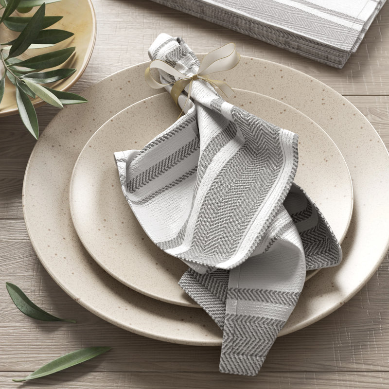 Serviette de table en coton 18 po Beal, Gris