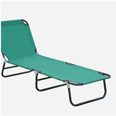 Méridienne de patio pliante, chaise de bronzage d'extérieur