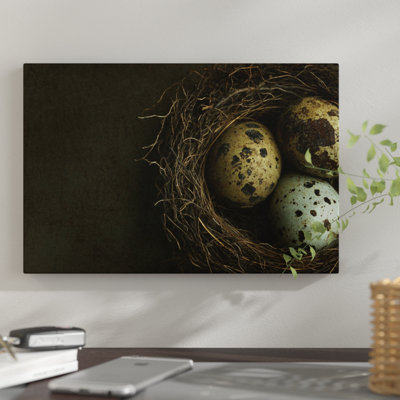 " Bird's Nest And Quail Eggs Closeup " by Alyson Fennell