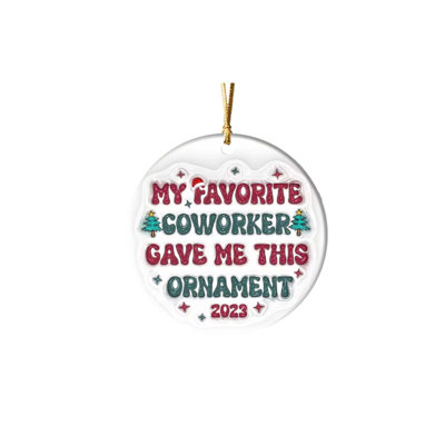 Christmas Decorations Personalized Circular and Interesting Christmas Tree Decorations, Christmas Decorations, Friendship Decorations