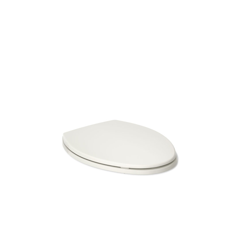 Brevia Toilet Seat with Quick-Release Hinges and Grip-Tight Bumpers, Almond, Elongated