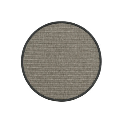Tapis en sisal rond en cuir Medda