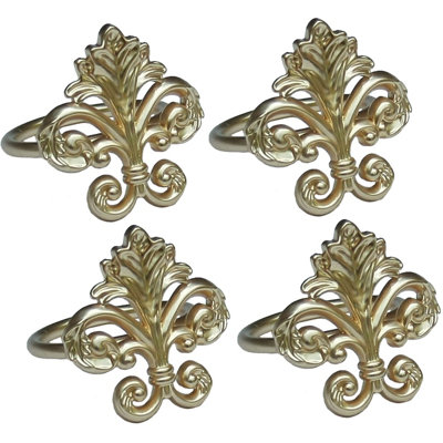 Fleur De Lis Metal Napkin Ring