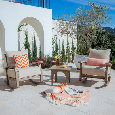 Ensemble de conversation pour terrasse avec coussins 2 personnes Summerton Teak