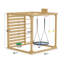 Ensemble de jeu extérieur en bois 8 en 1 | Mur d'escalade, balançoires, panier de basketball et bac à sable