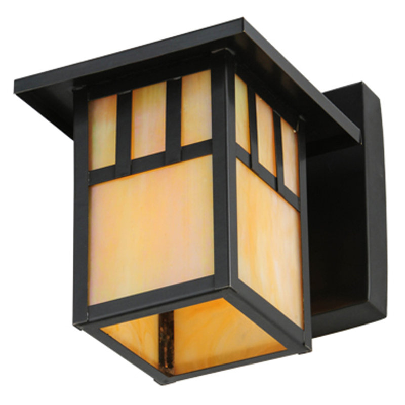 1 - Light Outdoor Wall Lantern, 8.25" H x 6" W x 8" D