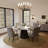  5/7 Pieces Modern Dining Room Sets, Pre-Assembly Round Dining Table Sets, Glossy Sintered Stone Tabletop Kitchen Dining Table Set With PU Upholstered Chairs-1610133268-1582342088-1582342090