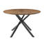 Table basse de 53,14 po en MDF et table de bout courte avec base en métal, facile à assembler-2090164482