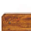 Commode Newton en bois massif, 3 tiroirs, châtaignier, brun
