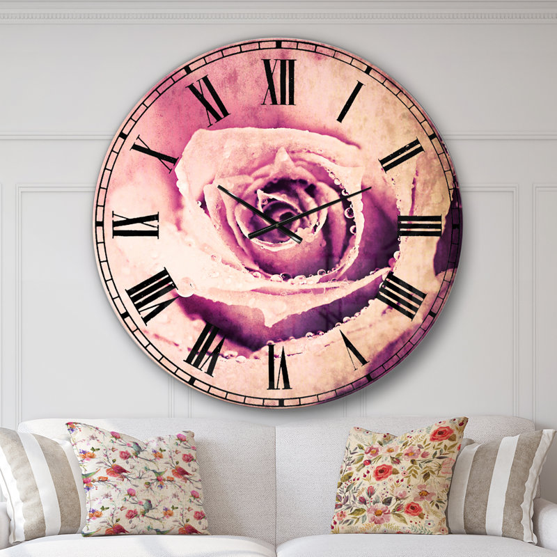 Horloge murale mauve, Surdimensionné