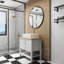 Meuble-lavabo moderne simple avec lavabo et portes en bois massif