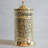 Ornate Engraved Brass Lidded Wastebasket