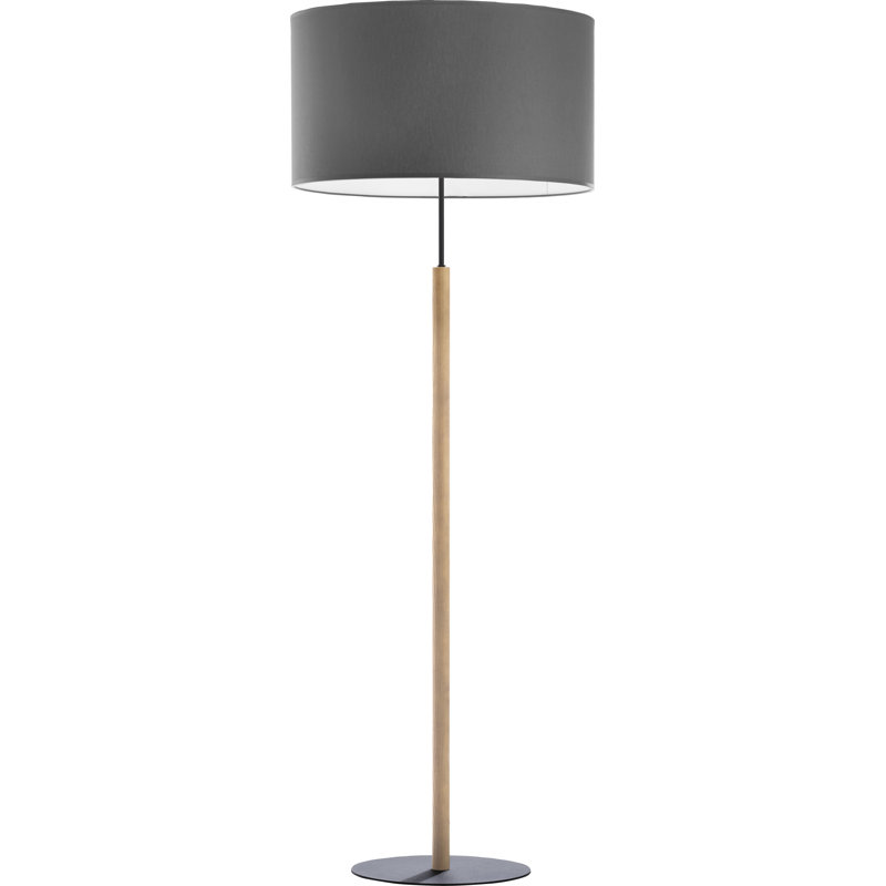 Avdi 143cm Traditional Floor Lamp, Graphite, Graphite/Wood