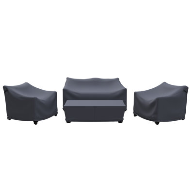 Boling Acacia Outdoor Conversation Set Group Seating Patio Furniture Covers by Latitude Run