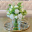 White Real Touch Rose Centerpiece