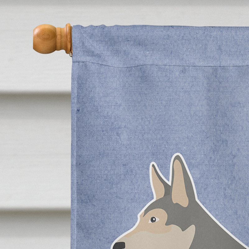 Double Sided 40'' H x 28'' W Polyester House Flag, Saarloos Wolfdog