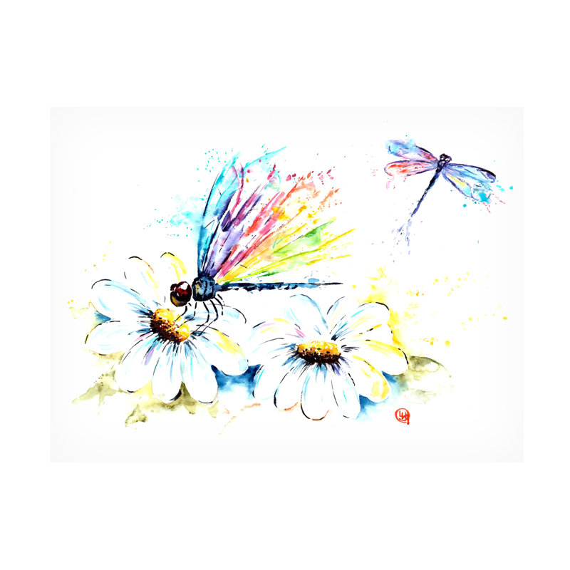 «Lisa Whitehouse Dragonflies», art sur toile, H 18 po x l 24 po